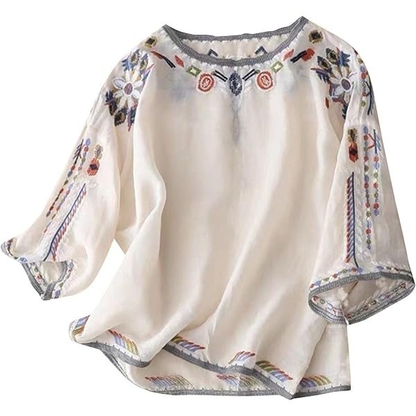 Amazon.com: Zainafacai Women Short Sleeve Cotton Linen Tops